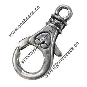 Zinc Alloy Clasp, Fashion Jewelry Clasp, Lead-free Length:21mm, Sold by Bag