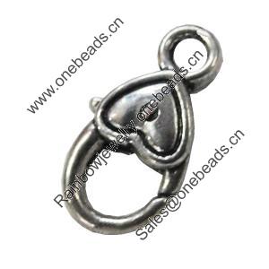 Zinc Alloy Clasp, Fashion Jewelry Clasp, Lead-free Length:17mm, Sold by Bag