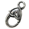 Zinc Alloy Clasp, Fashion Jewelry Clasp, Lead-free Length:17mm, Sold by Bag