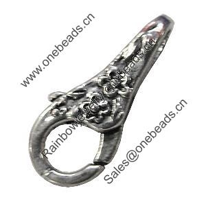 Zinc Alloy Clasp, Fashion Jewelry Clasp, Lead-free Length:25mm, Sold by Bag