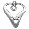 Pendant/Charm, Zinc Alloy Jewelry Findings, Lead-free, Heart 29x34mm, Sold by Bag