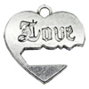 Pendant/Charm, Zinc Alloy Jewelry Findings, Lead-free, Heart 32x31mm, Sold by Bag