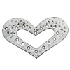 Pendant/Charm, Zinc Alloy Jewelry Findings, Lead-free, Heart 53x42mm, Sold by Bag