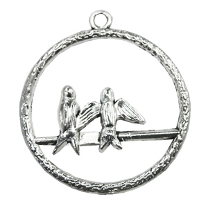 Pendant/Charm, Zinc Alloy Jewelry Findings, Lead-free, Animal 29mm, Sold by Bag