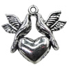 Pendant/Charm, Zinc Alloy Jewelry Findings, Lead-free, Animal 32x27mm, Sold by Bag