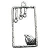 Pendant/Charm, Zinc Alloy Jewelry Findings, Lead-free, Animal 17x30mm, Sold by Bag