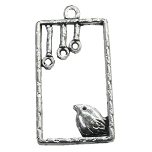 Pendant/Charm, Zinc Alloy Jewelry Findings, Lead-free, Animal 17x30mm, Sold by Bag