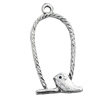 Pendant/Charm, Zinc Alloy Jewelry Findings, Lead-free, Animal 31x18mm, Sold by Bag