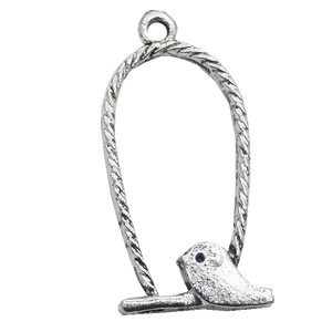 Pendant/Charm, Zinc Alloy Jewelry Findings, Lead-free, Animal 31x18mm, Sold by Bag