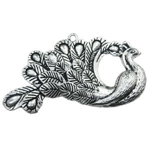 Pendant/Charm, Zinc Alloy Jewelry Findings, Lead-free, Animal 60x37mm, Sold by Bag