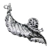 Pendant/Charm, Zinc Alloy Jewelry Findings, Lead-free, Leaf 47x22mm, Sold by Bag