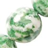 Gemstone beads, green spot jasper, round, 10mm, Sold per 16-inch Strand 