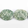 Gemstone beads, green spot jasper, wave oval, 25x30mm, Sold per 16-inch Strand 