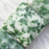 Gemstone beads, green spot, square, 12x12mm, Sold per 16-inch Strand