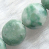 Gemstone beads, green spot jasper, coin, 10x10mm, Sold per 16-inch Strand 