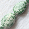 Gemstone beads, green spot jasper, horizontal drilled teardrop, 10x14mm, Sold per 16-inch Strand 