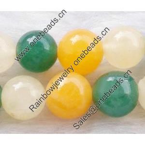 Gemstone beads, he tian jade, round, 12mm, Sold per 16-inch Strand 