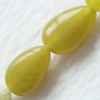 Gemstone beads, Korean jade, horizontal drilled teardrop, 8x12mm, Sold per 16-inch Strand 