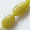 Gemstone beads, Korean jade, horizontal drilled teardrop, 8x12mm, Sold per 16-inch Strand 