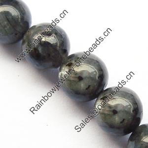 Gemstone beads, labradorite, round, 10mm, Sold per 16-inch Strand 