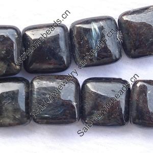 Gemstone beads, labradorite, square, 12mm, Sold per 16-inch Strand