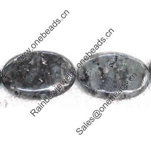 Gemstone beads, labradorite, oval, 30x40mm, Sold per 16-inch Strand 