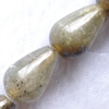 Gemstone beads, labradorite, teardrop, 8x12mm, Sold per 16-inch Strand 