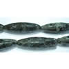 Gemstone beads, labradorite, hexagon faceted rice, 12x40mm, Sold per 16-inch Strand 