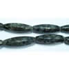 Gemstone beads, labradorite, hexagon faceted rice, 10x30mm, Sold per 16-inch Strand 