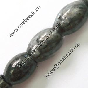 Gemstone beads, labradorite, rice, 12x16mm, Sold per 16-inch Strand 