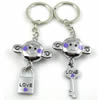 Zinc Alloy Lover keyring, Pendant Size 25mm-40mm, Length Approx:3.5inch-4inch, Sold by Pair