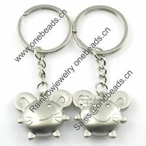 Zinc Alloy Lover keyring, Pendant Size 25mm-40mm, Length Approx:3.5inch-4inch, Sold by Pair