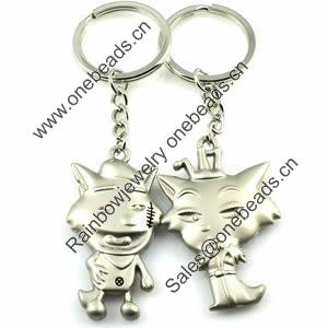 Zinc Alloy Lover keyring, Pendant Size 25mm-40mm, Length Approx:3.5inch-4inch, Sold by Pair