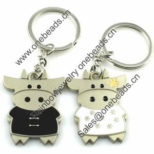 Zinc Alloy Lover keyring, Pendant Size 25mm-40mm, Length Approx:3.5inch-4inch, Sold by Pair