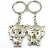 Zinc Alloy Lover keyring, Pendant Size 25mm-40mm, Length Approx:3.5inch-4inch, Sold by Pair