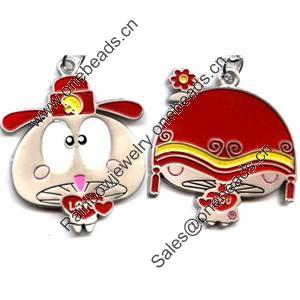 Zinc Alloy Lover keyring, Pendant Size 25mm-40mm, Length Approx:3.5inch-4inch, Sold by Pair