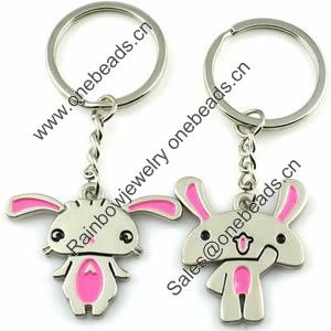 Zinc Alloy Lover keyring, Pendant Size 25mm-40mm, Length Approx:3.5inch-4inch, Sold by Pair