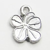 Pendant/Charm, Zinc Alloy Jewelry Findings, Lead-free, Leaf 11x9mm, Sold by Bag