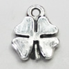 Pendant/Charm, Zinc Alloy Jewelry Findings, Lead-free, Leaf 9x11mm, Sold by Bag