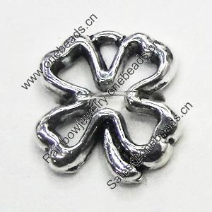 Pendant/Charm, Zinc Alloy Jewelry Findings, Lead-free, Leaf 11x13mm, Sold by Bag