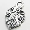 Pendant/Charm, Zinc Alloy Jewelry Findings, Lead-free, Leaf 11x18mm, Sold by Bag