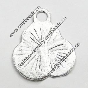 Pendant/Charm, Zinc Alloy Jewelry Findings, Lead-free, Leaf 15x18mm, Sold by Bag