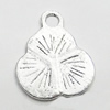 Pendant/Charm, Zinc Alloy Jewelry Findings, Lead-free, Leaf 15x18mm, Sold by Bag