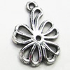Pendant/Charm, Zinc Alloy Jewelry Findings, Lead-free, Leaf 12x18mm, Sold by Bag