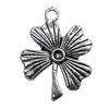 Pendant/Charm, Zinc Alloy Jewelry Findings, Lead-free, Leaf 17x23mm, Sold by Bag