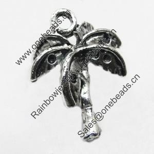 Pendant/Charm, Zinc Alloy Jewelry Findings, Lead-free, Tree 16x20mm, Sold by Bag