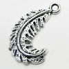 Pendant/Charm, Zinc Alloy Jewelry Findings, Lead-free, Leaf 16x20mm, Sold by Bag