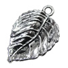 Pendant/Charm, Zinc Alloy Jewelry Findings, Lead-free, Leaf 20x28mm, Sold by Bag