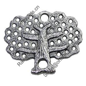 Pendant/Charm, Zinc Alloy Jewelry Findings, Lead-free, Tree 29x25mm, Sold by Bag