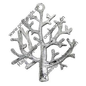 Pendant/Charm, Zinc Alloy Jewelry Findings, Lead-free, Tree 25x31mm, Sold by Bag